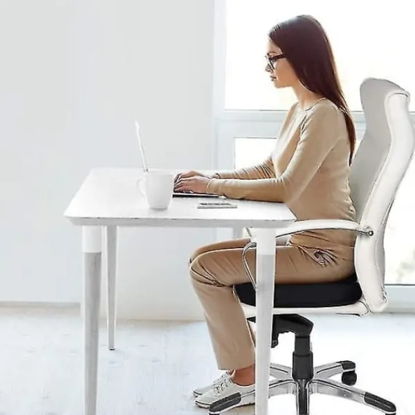 Stolar>QD Memory Foam Sittdyna för Kontorsstol Halkfri Ortopedisk Bekväm Sittdyna Sittkudde för Ischias Svanskota Ryggsmärta, Hemkudde för Ca