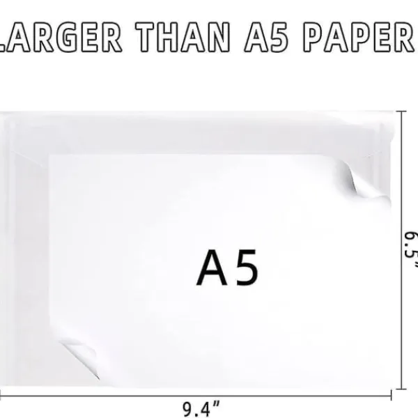 Kontorsmöbler>QU/A5 Plastfickor Transparenta - 24 Fack Polypropylen Dokumentmapp Gåva