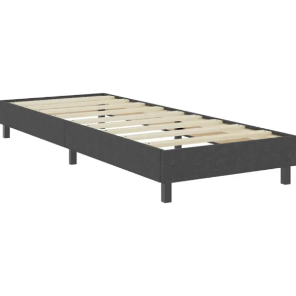vidaXL Sängar>Ramsäng grå tyg 100x200 cm