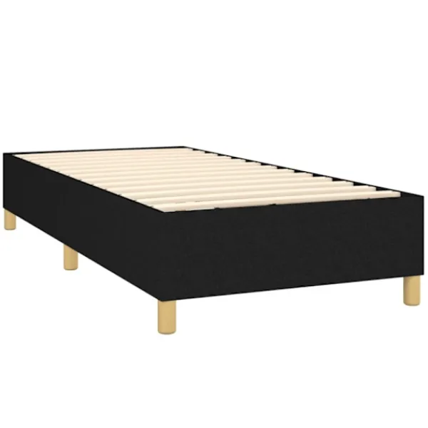 vidaXL Sängar>Ramsäng med madrass svart 100x200 cm tyg
