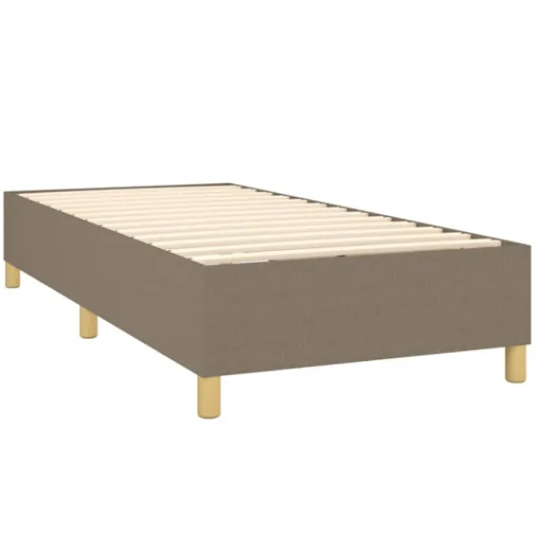 vidaXL Sängar>Ramsäng med madrass taupe 90x190 cm tyg