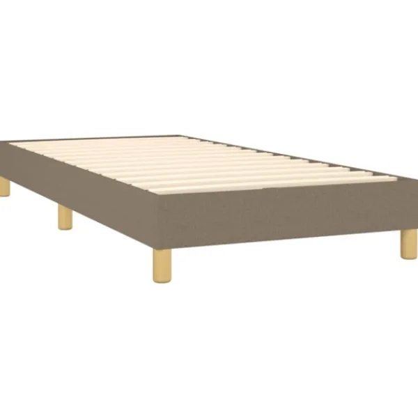 vidaXL Sängar>Ramsäng med madrass taupe 80x200 cm tyg
