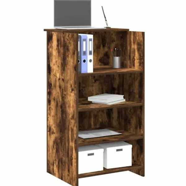 vidaXL Skåp>Receptionsdisk rökfärgad ek 55x50x103,5 cm konstruerat trä