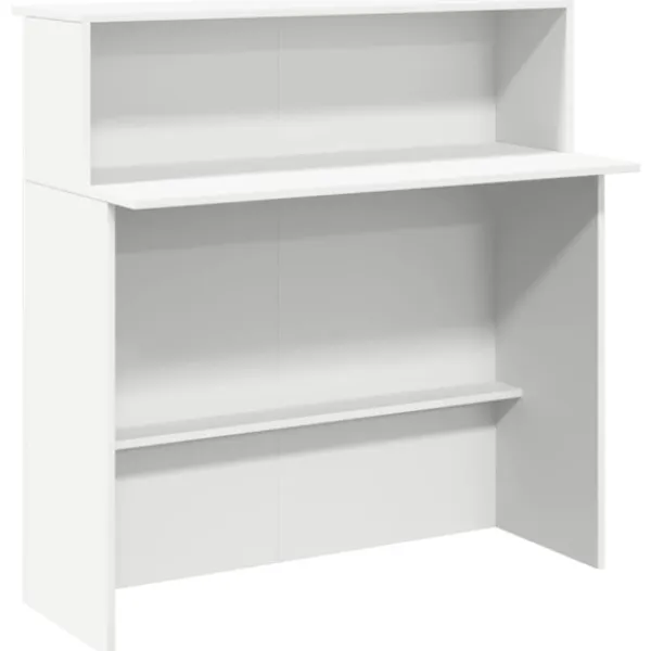 vidaXL Kontorsmöbler>Receptionsdisk vit 100x50x103,5 cm konstruerat trä