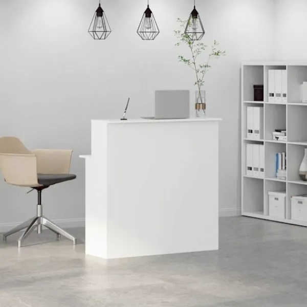 vidaXL Kontorsmöbler>Receptionsdisk vit 100x50x103,5 cm konstruerat trä