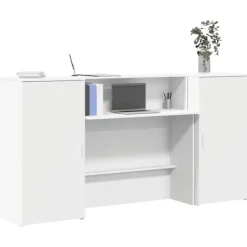 vidaXL Kontorsmöbler>Receptionsdisk vit 200x50x103,5 cm konstruerat trä