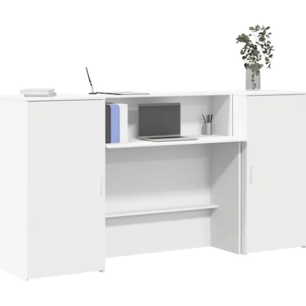 vidaXL Kontorsmöbler>Receptionsdisk vit 200x50x103,5 cm konstruerat trä