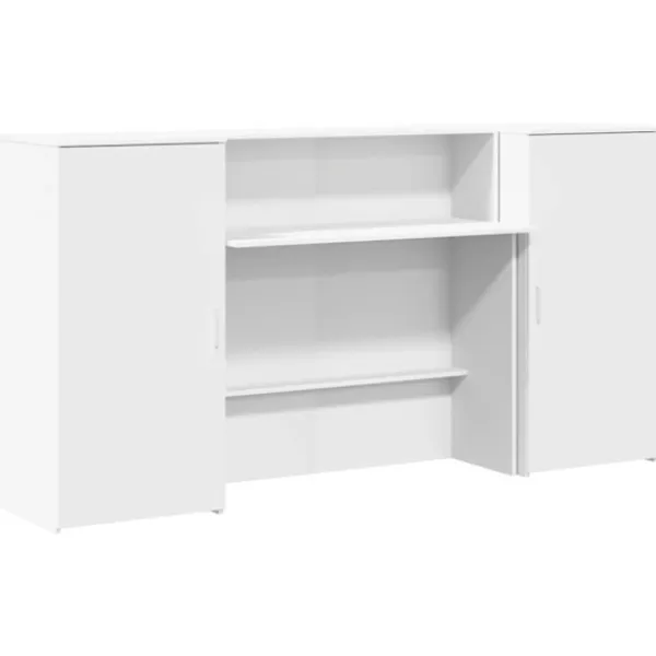 vidaXL Kontorsmöbler>Receptionsdisk vit 200x50x103,5 cm konstruerat trä