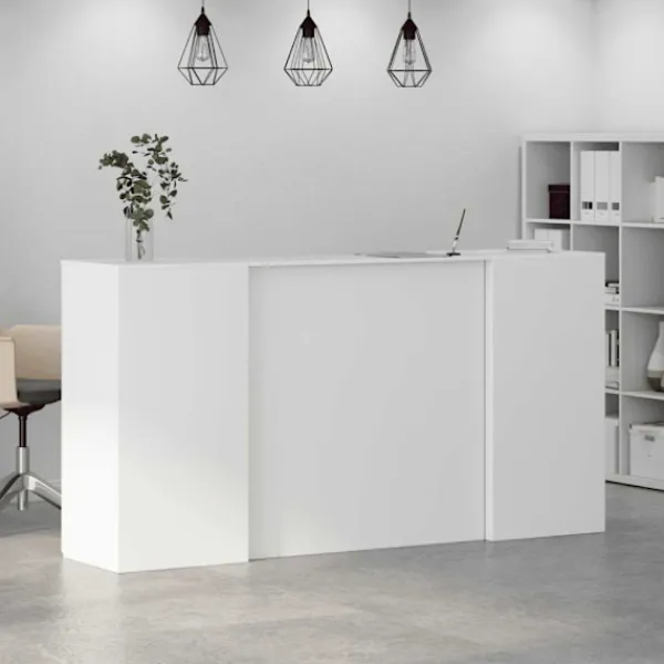 vidaXL Kontorsmöbler>Receptionsdisk vit 200x50x103,5 cm konstruerat trä