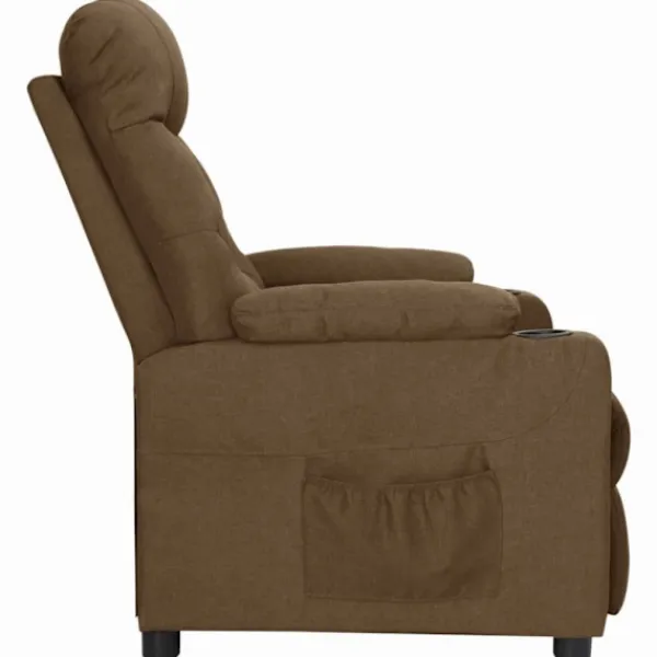 vidaXL Fåtöljer>Reclinerfåtölj brun tyg