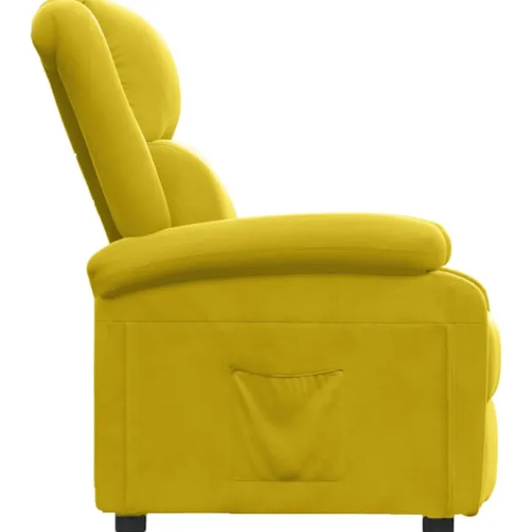vidaXL Fåtöljer>Reclinerfåtölj gul sammet