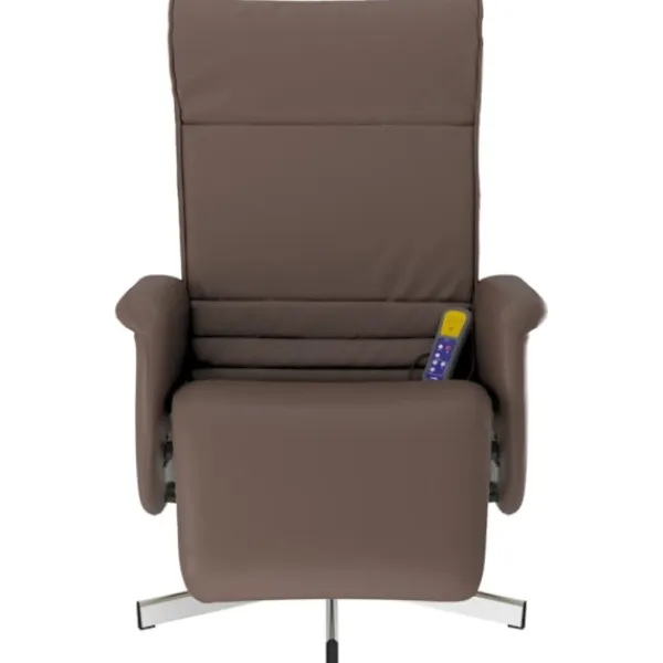 vidaXL Fåtöljer>Reclinerfåtölj med fotstöd brun konstläder