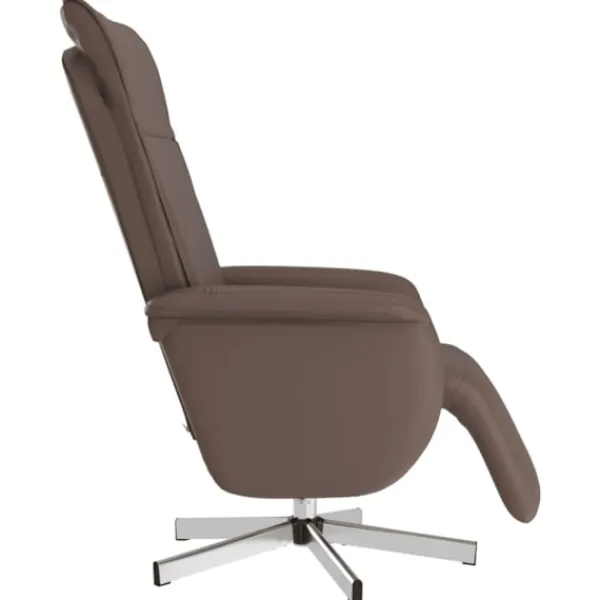 vidaXL Fåtöljer>Reclinerfåtölj med fotstöd brun konstläder