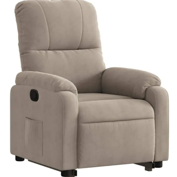 vidaXL Fåtöljer>Reclinerfåtölj med uppresningshjälp taupe mikrofibertyg