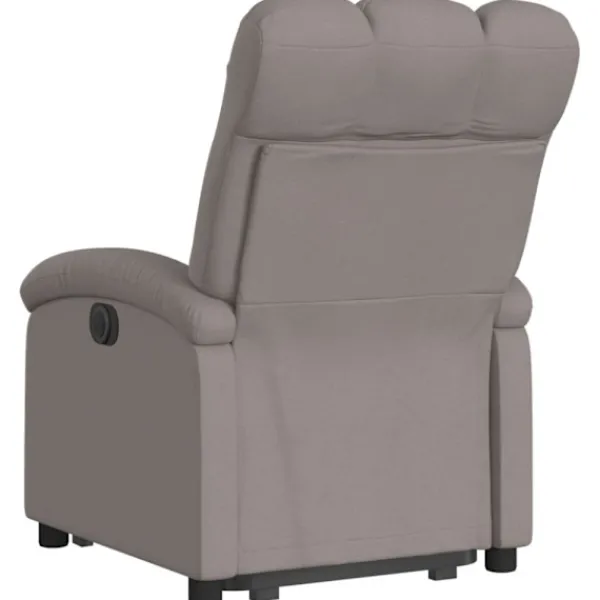 vidaXL Fåtöljer>Reclinerfåtölj med uppresningshjälp taupe tyg