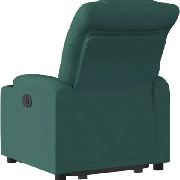 vidaXL Fåtöljer>Reclinerfåtölj med uppresningshjälp mörkgrön tyg