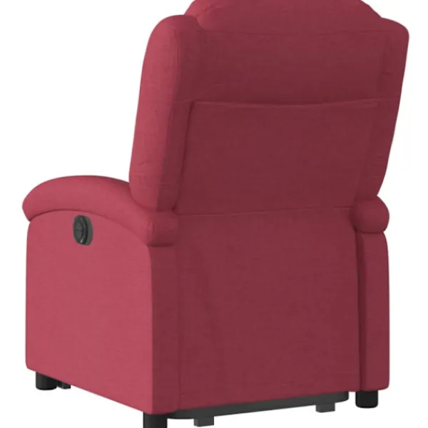 vidaXL Fåtöljer>Reclinerfåtölj med uppresningshjälp vinröd tyg
