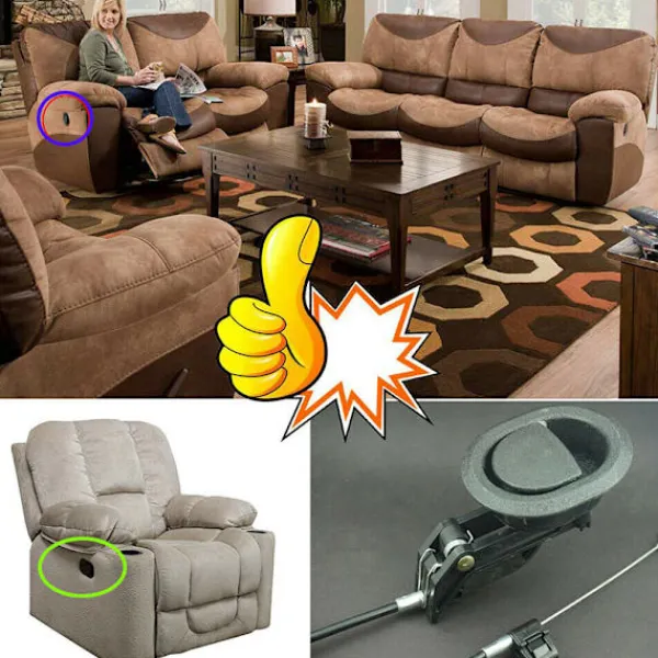Jettbuying Fåtöljer>Release Spak Handtag med kabel för att välja fåtölj och soffa rec one size