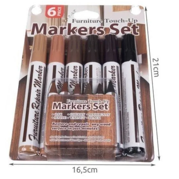Kontorsmöbler>Reparationspenna för möbler och paneler - 12-pack flerfärgad