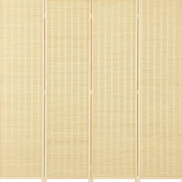 Rootz Living Kontorsmöbler>Rootz 4 -stycksrumsdelare - Sekretessskärm - Foldbar partition - Natural Bamboo - 180 cm x 180 cm - Enkel förvaring för vardagsrum, sovrum