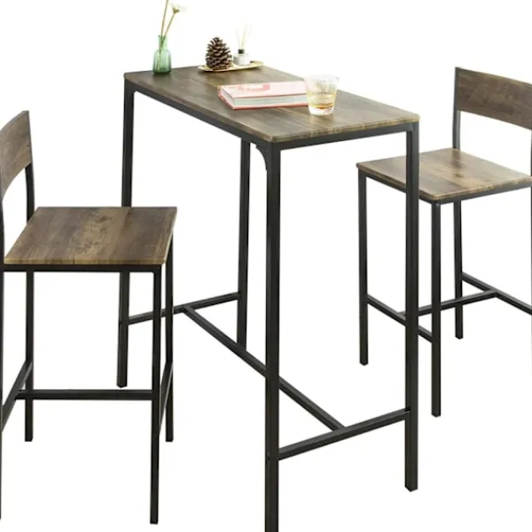 Rootz Living Matgrupper>Rootz Bar Set - 1 Barbord och 2 pallar - 3 delar Hem Kök Frukost Bar Set - Möbel Matsalsset