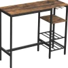 Rootz Living Småbord>Rootz Barbord - Vinglashållare - Industriell - Brun / Svart - 11