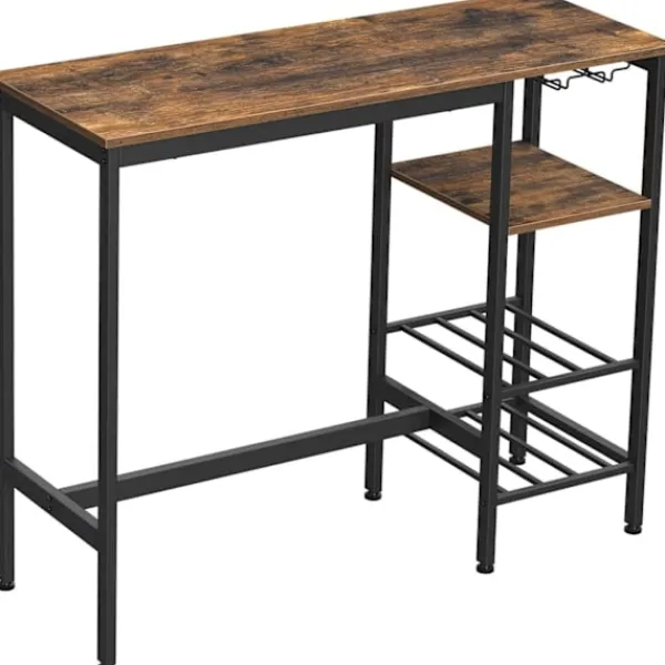 Rootz Living Småbord>Rootz Barbord - Vinglashållare - Industriell - Brun / Svart - 11