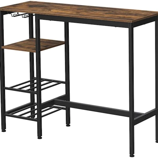 Rootz Living Småbord>Rootz Barbord - Vinglashållare - Industriell - Brun / Svart - 11