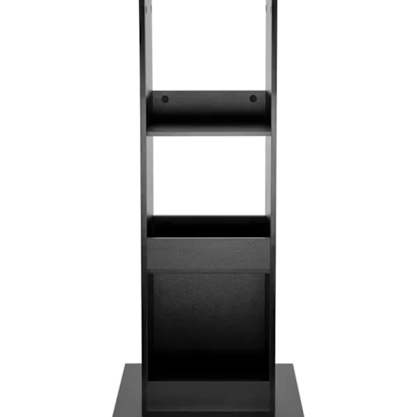 Rootz Living Matbord>Rootz Barbord med hyllor - Matbord - Förvaringsskåp - Platssparande - Massivt trä Material - 60cm x 60cm x 112cm - Ljus Ek + Vit