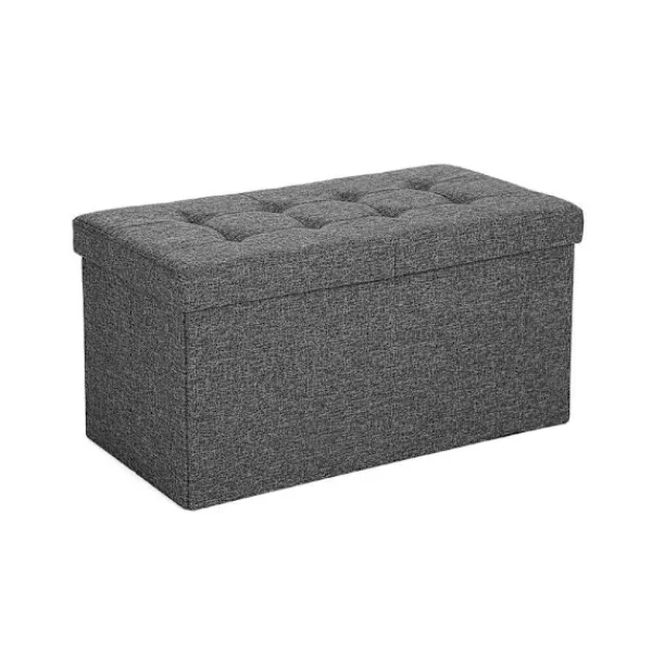Rootz Living Sittpuffar>Rootz Bänk - Bänk med gångjärnslock - gångjärnslock Förvaringslåda - Bänksits - Bänksits med förvaringslåda - Linneimitationsöverdrag/skum/MDF-skiva - | Fyndiq