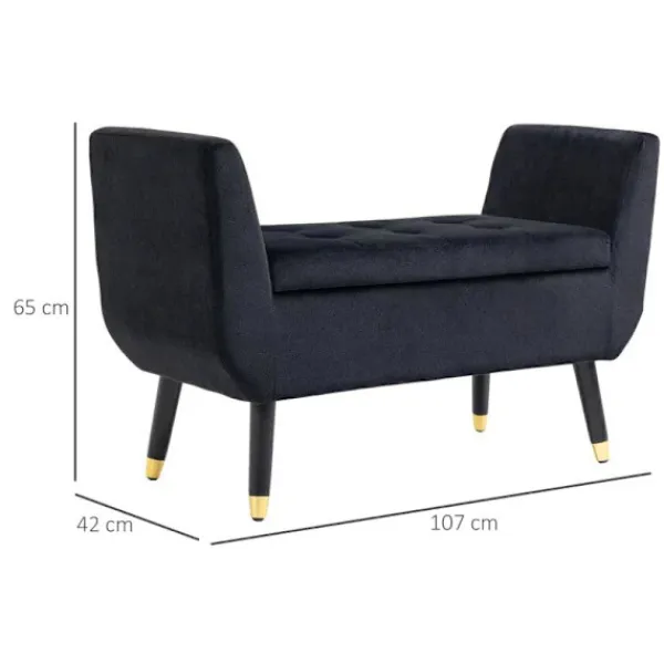 Rootz Living Sittpuffar>Rootz Bänk - Lyxbänk - Bänk - 107 cm x 42 cm x 65 cm