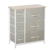 Rootz Living Byråer>Rootz byrå - Skänk - 7 lådor - Modern design - Spånskiva - Non-woven - Ljusgrå - 63,5 cm x 30 cm x 71 cm