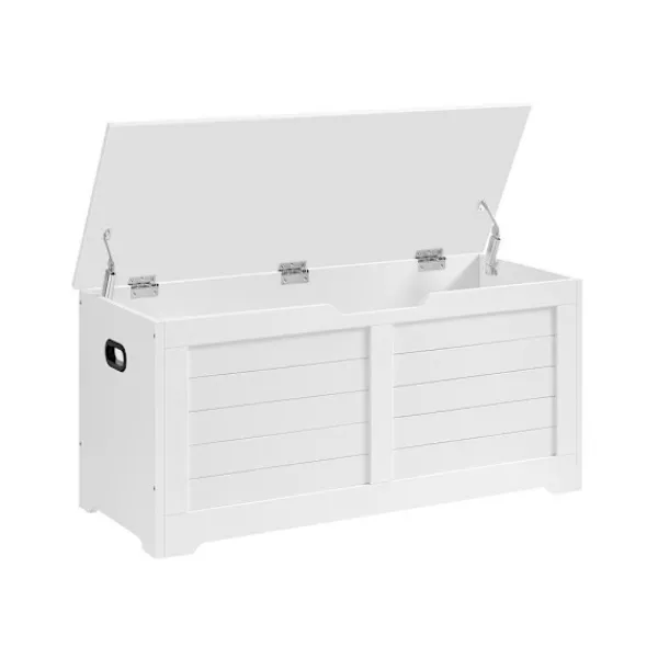 Rootz Living Kistor & Koffertar>Rootz byrå - Sovrums byrå - Trä byrå - Vit byrå - byrå med lock - Spånskiva - Matt Vit - 100 x 40 x 46 cm