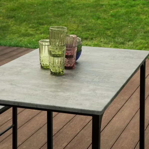 Rootz Living Matgrupper>Rootz 5-delade barbordsset - Barstolar - Matsalsset - Robust metallstomme - MDF-fanerskiva - Hög lastkapacitet - 100 cm x 87 cm x 60 cm bord, 32 cm x | Fyndiq