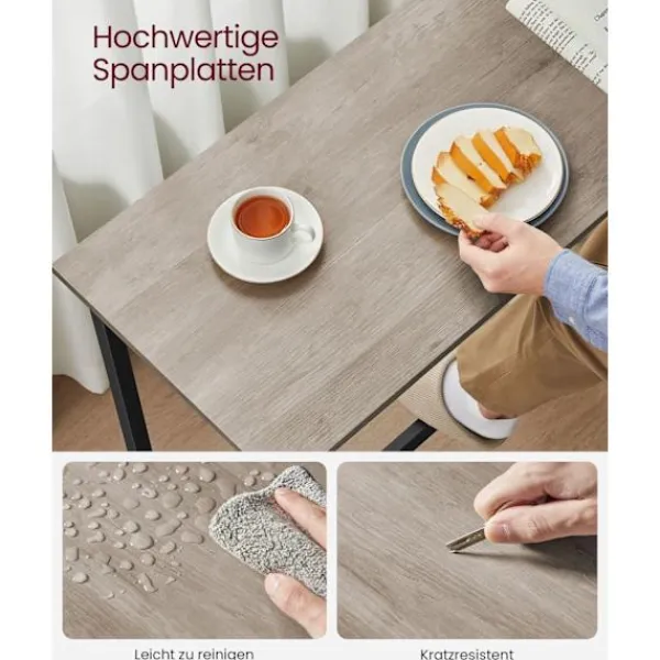 Rootz Living Matgrupper>Rootz 3-delade barbordsset - Pubbord - Counter Height Bord - Spånskiva och stål - Greige fläckigt bläck Svart - 100 cm x 40 cm x 90 cm - 40 cm x 30 cm | Fyndiq