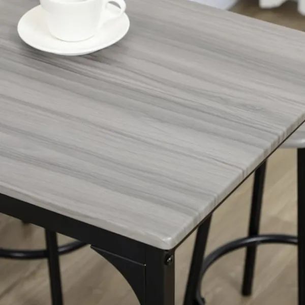 Rootz Living Matgrupper>Rootz 5-delade barbordsset - Industriell matsalsset - Kompakt barmöbel - Utrymmesbesparande design - 110 cm x 50 cm x 89,5 cm bord