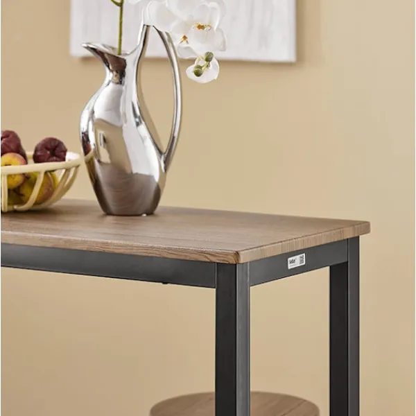 Rootz Living Matgrupper>Rootz 5-delade barbordsset - Köksmatsalskombination - Trädgårdsmöbler - MDF med PVC-skiva - Robust metallstomme - Hög lastkapacitet - 120 cm x 100 cm | Fyndiq