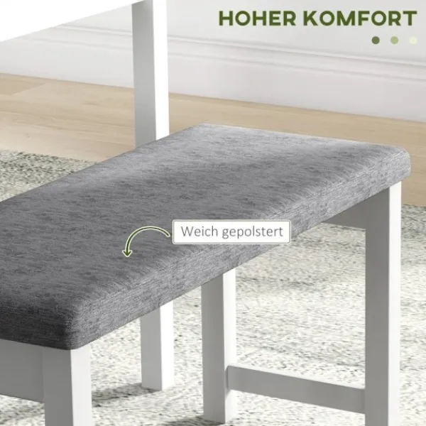 Rootz Living Matgrupper>Rootz 4-delat matbordsset - Matsalsmöbler - Platsbesparande matsalsset - Bekväma sittplatser - Enkelt underhåll - 108cm x 65cm x 75cm Bord - 92cm x 36 | Fyndiq