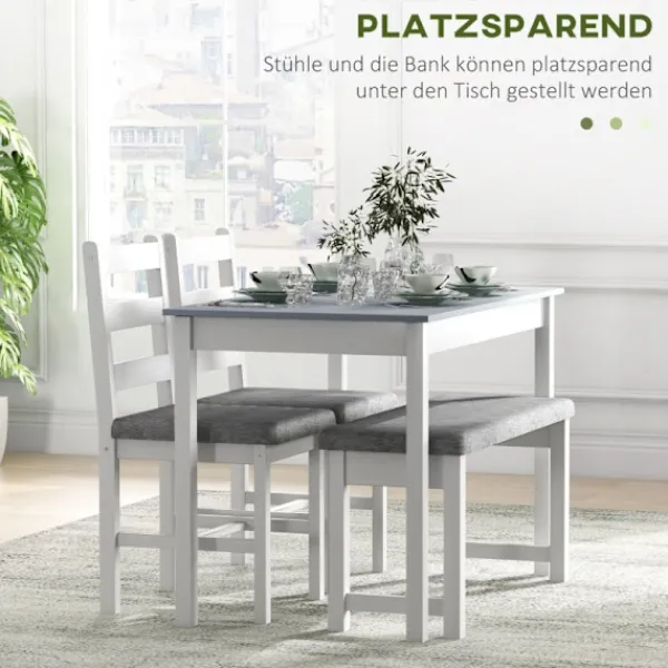 Rootz Living Matgrupper>Rootz 4-delat matbordsset - Matsalsmöbler - Platsbesparande matsalsset - Bekväma sittplatser - Enkelt underhåll - 108cm x 65cm x 75cm Bord - 92cm x 36 | Fyndiq