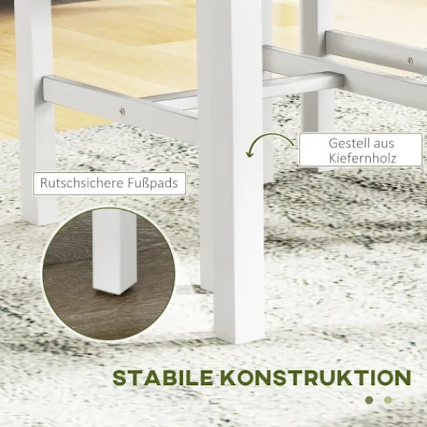 Rootz Living Matgrupper>Rootz 4-delat matbordsset - Matsalsmöbler - Platsbesparande matsalsset - Bekväma sittplatser - Enkelt underhåll - 108cm x 65cm x 75cm Bord - 92cm x 36 | Fyndiq