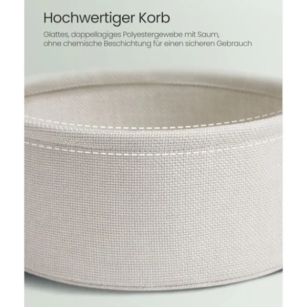 Rootz Living Småbord>Rootz 3-delat sidobord - Tygkorg - Förvaringsorganisatör - Spånskiva Stål Polyester - Laurel Green Creme White - 45cm x 50cm x 50cm - 39,6cm x 18,2cm | Fyndiq