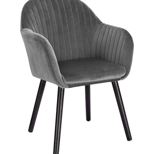 Rootz Living Fåtöljer>Rootz Ergonomic Matstol - Bekväma sittplatser - Snygga möbler - Sammetsklädd - Lätt att montera - Stöder upp till 120 kg - 81 cm x 40 cm x 42 cm
