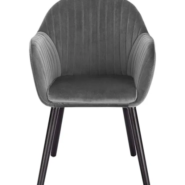 Rootz Living Fåtöljer>Rootz Ergonomic Matstol - Bekväma sittplatser - Snygga möbler - Sammetsklädd - Lätt att montera - Stöder upp till 120 kg - 81 cm x 40 cm x 42 cm