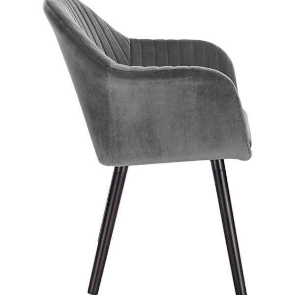 Rootz Living Fåtöljer>Rootz Ergonomic Matstol - Bekväma sittplatser - Snygga möbler - Sammetsklädd - Lätt att montera - Stöder upp till 120 kg - 81 cm x 40 cm x 42 cm