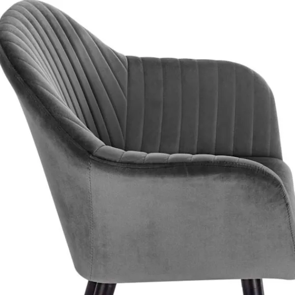 Rootz Living Fåtöljer>Rootz Ergonomic Matstol - Bekväma sittplatser - Snygga möbler - Sammetsklädd - Lätt att montera - Stöder upp till 120 kg - 81 cm x 40 cm x 42 cm