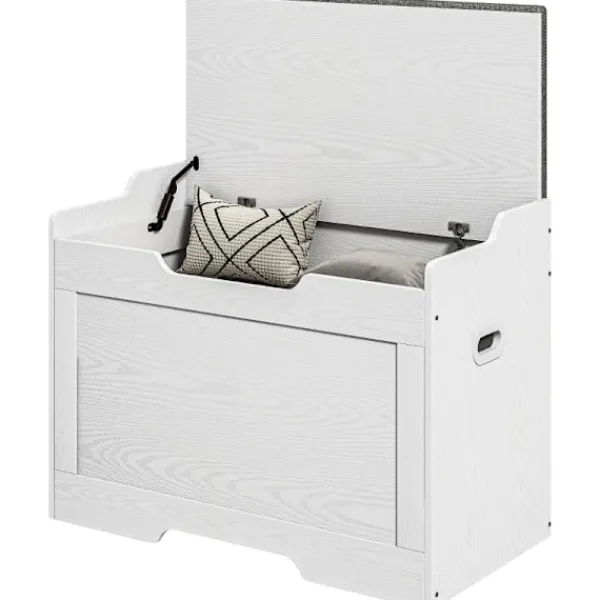 Rootz Living Kistor & Koffertar>Rootz Förvaring Bröstbänk - Organiseringslåda - Sängfotsstam - Säkerhetsgångjärn - 75cm x 40cm x 56cm