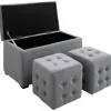 Rootz Living Sittpuffar>Rootz förvaringspallset - Bänk med förvaringsutrymme - 2 X pall