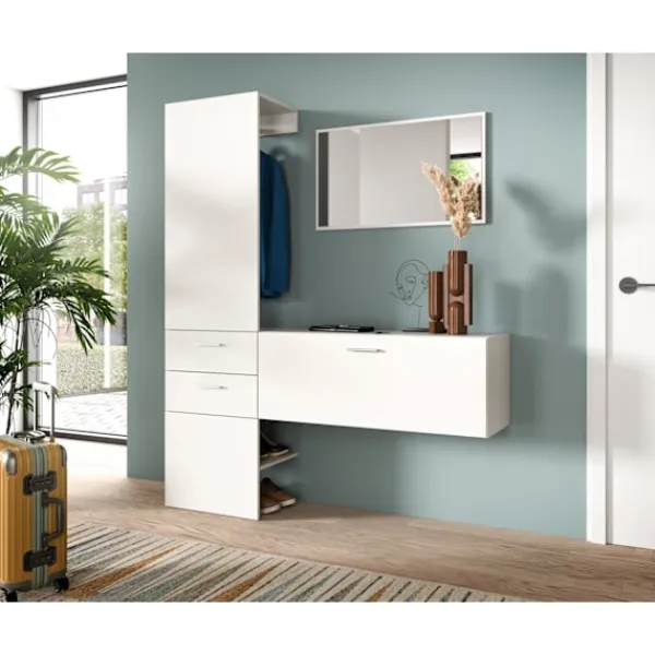 Rootz Living Byråer>Rootz Garderob Combination - Closet Ensemble - Lagringslösning - Hållbar och rymdbesparande - 156 cm x 190 cm x 36 cm