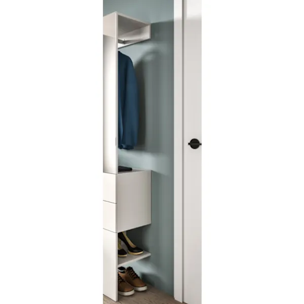 Rootz Living Byråer>Rootz garderobspanel - kappställ - halllagring - rymdbesparande design - 52x190x36 cm