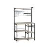 Rootz Living Köksö>Rootz Greige Svart Köksförvaringsställ - Spånskiva stål Organizer - Skafferi Hylla - Heavy Duty - 42cm x 90cm x 167,3cm